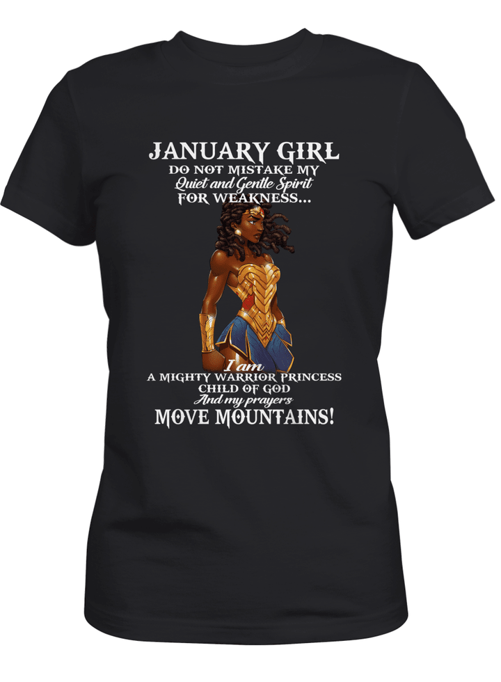 Birthday shirt for black girl shirt black warriors january girl shirt for black women