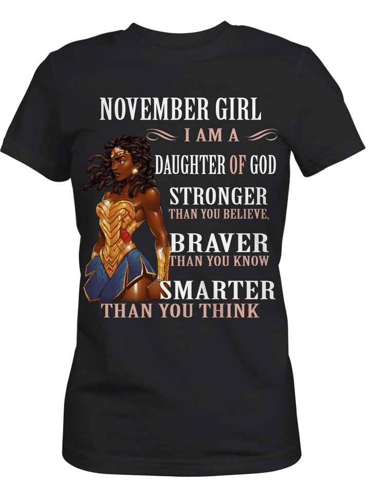Birthday shirt for black girl shirt black warriors november girl shirt for black women