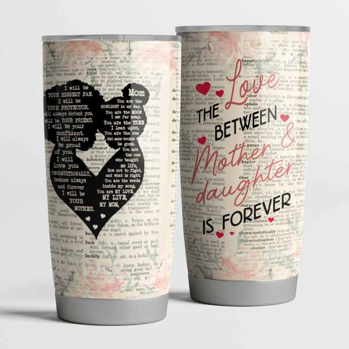 Mother's day Tumbler for daughter for mom the love between mother and daughter is forever tumbler for black mom and black daughter