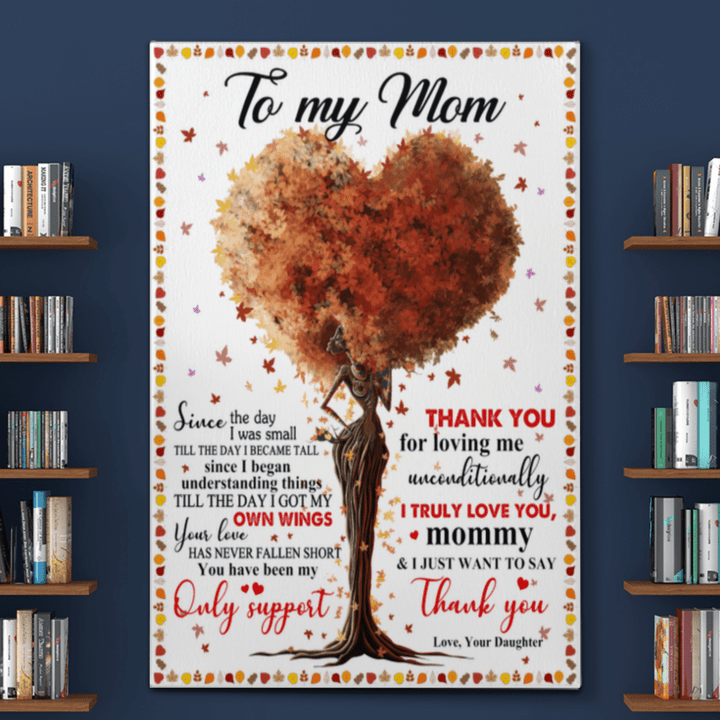 Mother's day Canvas poster for mom from daughter to mom canvas poster for mom gift from daughter