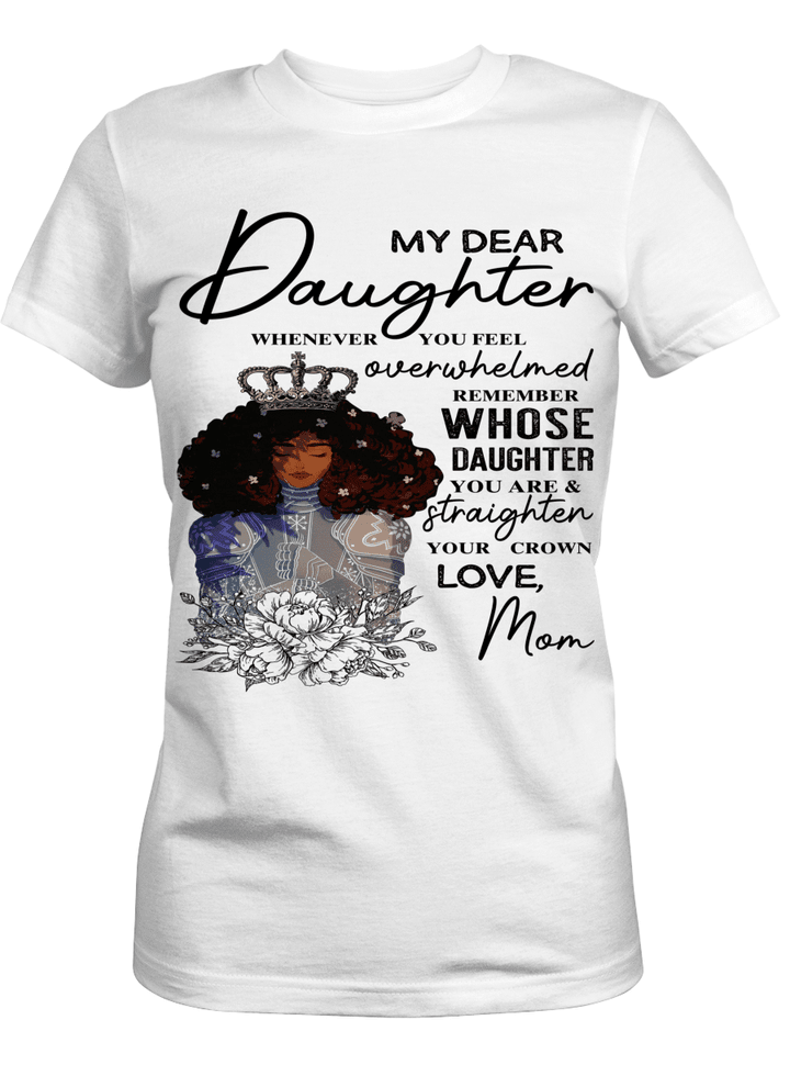 Mom to daughter shirt for daughter queen art shirts for black daughter