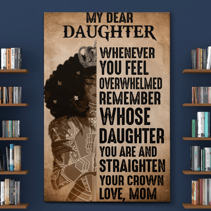 Canvas poster for daughter from mom gift for daughter from mom and daughter canvas poster wall art