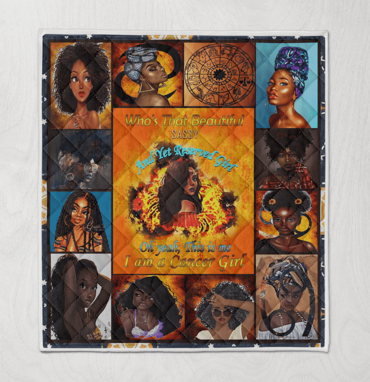 Quilt for black cancer girl quilt black girl magic art