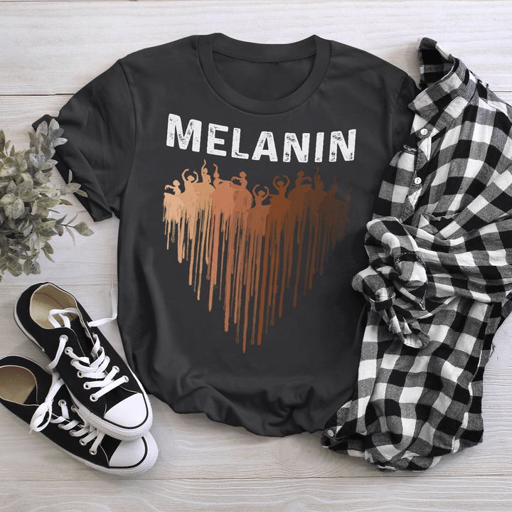 Melanin heart shirt for black girl shirt for black women