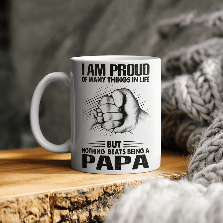 Mug for daughter black papa for daughter gifts i am proud but nothing beats being a papa mug