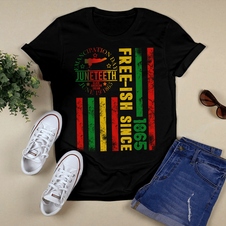 Juneteenth flag shirt freeish 1865 shirt for independence day shirts black american freedom tshirt