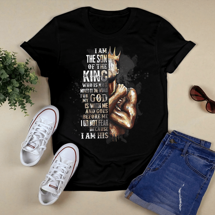 Shirt for son shirt I am the son of the king black son shirts