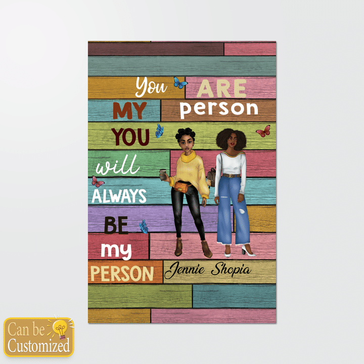 Personalized friend canvas poster for best friend gift for best friend gift to my bestie canvas poster custom girls gift