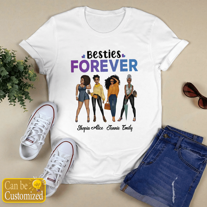 Bestie forever shirt for best friend shirt to best friends shirt for 4 black friends customized