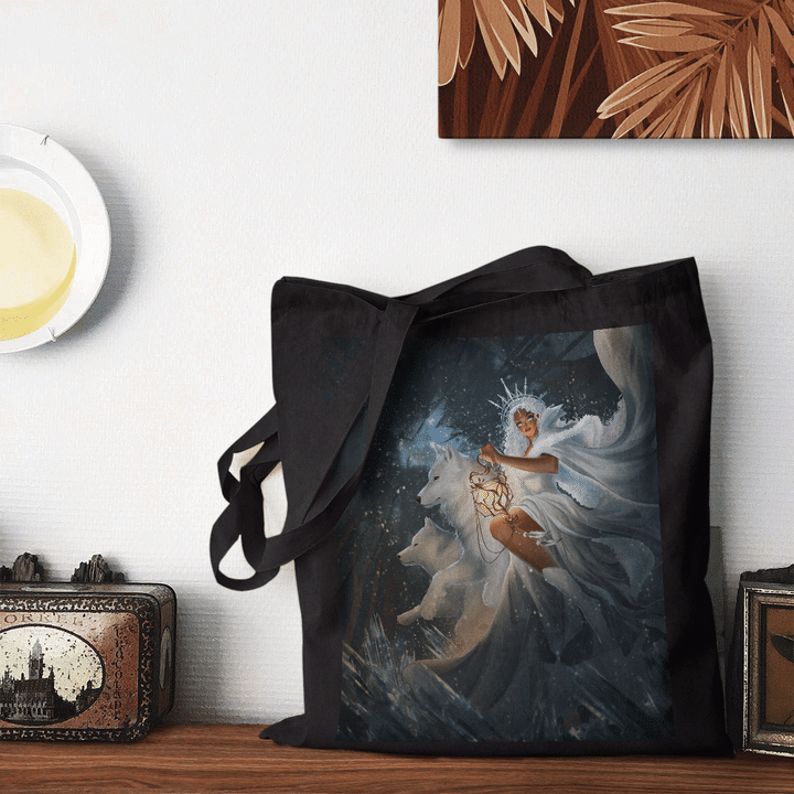 Snow Goddess Tote Bag black girl tote bag