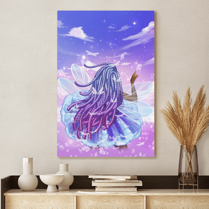 Loc Hair art wall decor Natural Hair Loc’d canvas Dreadlocks Melanin poster Loc Queen