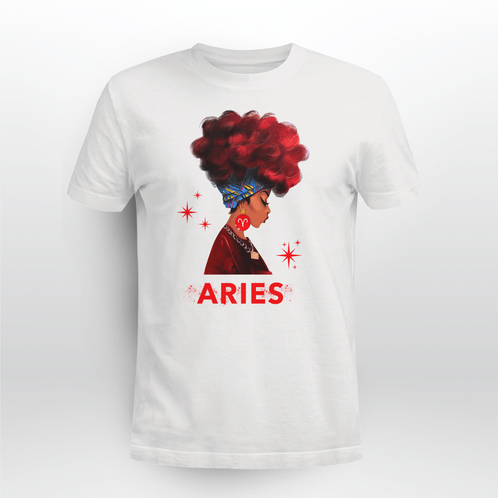 Aries girl shirt aries zodiac shirt birthday gift for black girl zodiac tshirt