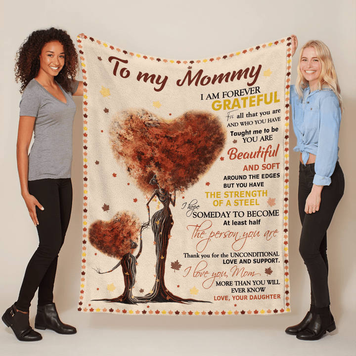 Mother's day blanket for mommy I am forever grateful blanket gift for mom from daughter happy mother's day blanket