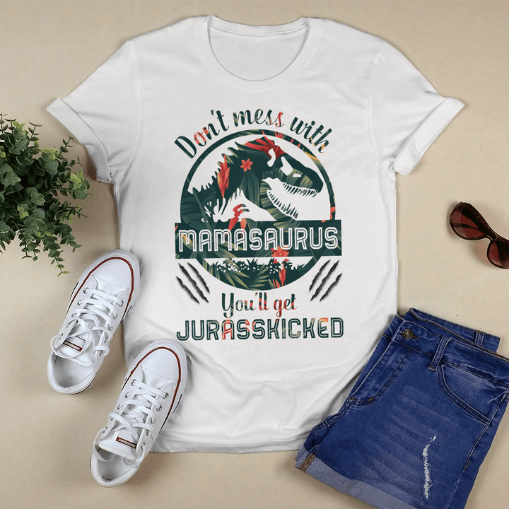 Mother's day shirt for mom don't mess with mamasaurus shirt gift for mom happy mother's day shirt