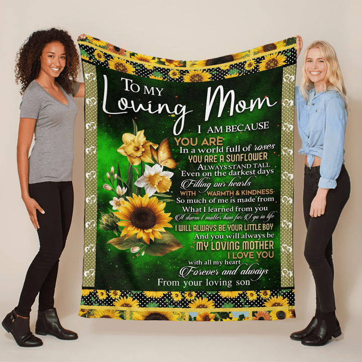 Mother's day blanket for mom I love you with all my heart blanket gift for mom from son happy mother's day blanket