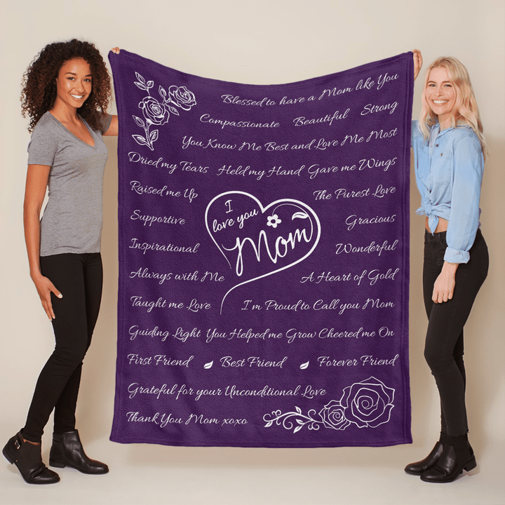 Mother's day blanket for mom blessed to have a mom like you blanket gift for mom happy mother's day blanket