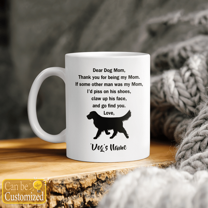 Mother's day personalized mug for dog mom thank you for being my mom mug gift for dog lover dog mom gift happy mother's day coffee mug