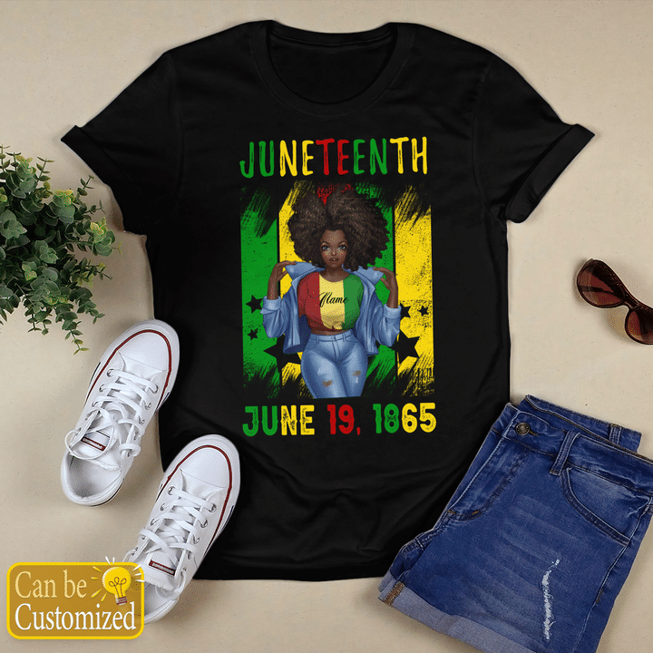 Personalized juneteenth tshirt for juneteenth day shirt for black girl shirt juneteenth is my independence day shirt