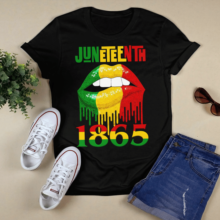 Juneteenth shirt for black girl African American Juneteenth day black history shirt Juneteenth 1865 lips women shirt