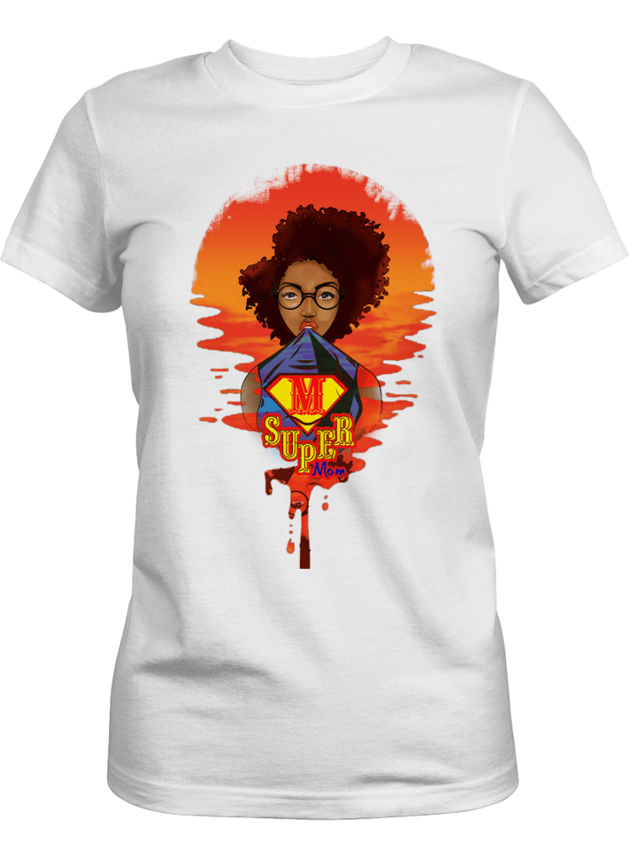Mother's day Black mother shirt for afro supper black mom tshirt