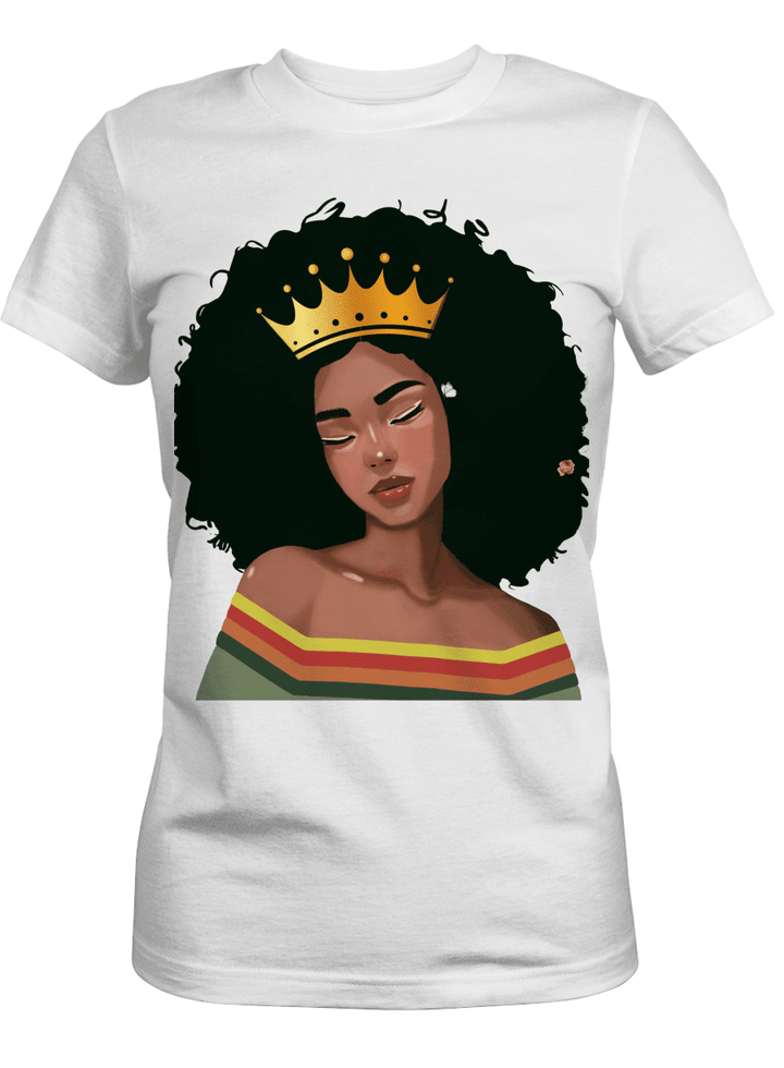 Black queen shirt for black girl crown shirt for afro women