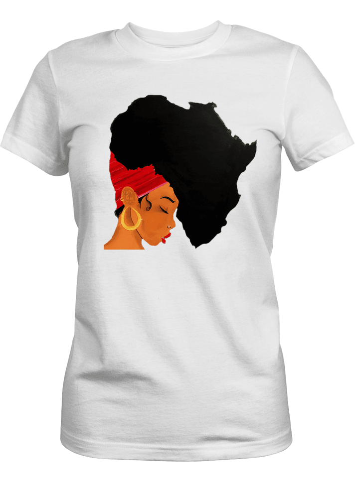 Afro girl shirt for black girl tshirt for african women