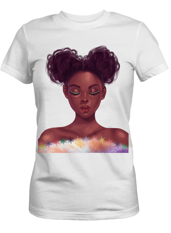 Black girl colorful shirt for black girl curly shirt for african american girl