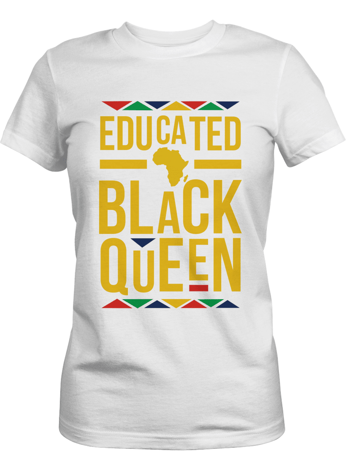 Educated history black queen shirt for black girl