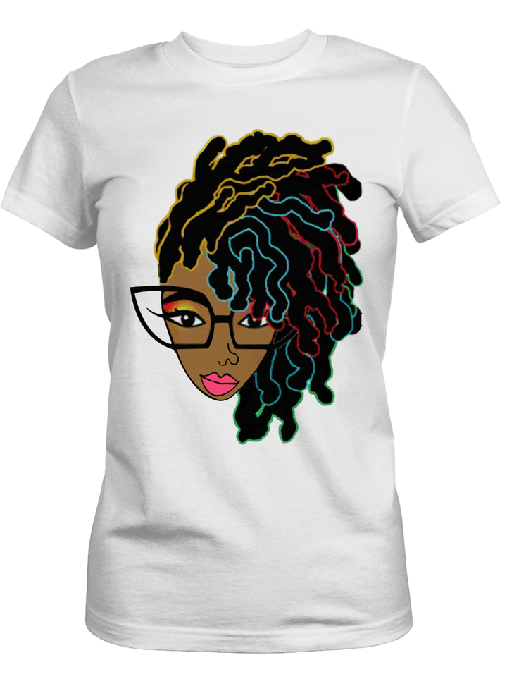 Shirt for black girl locs women art shirt for black women