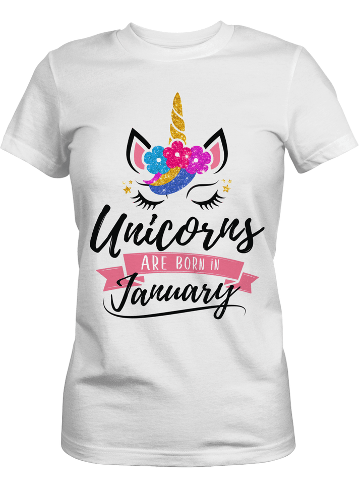Birthday shirt for january shirt unicorns are born in january shirt
