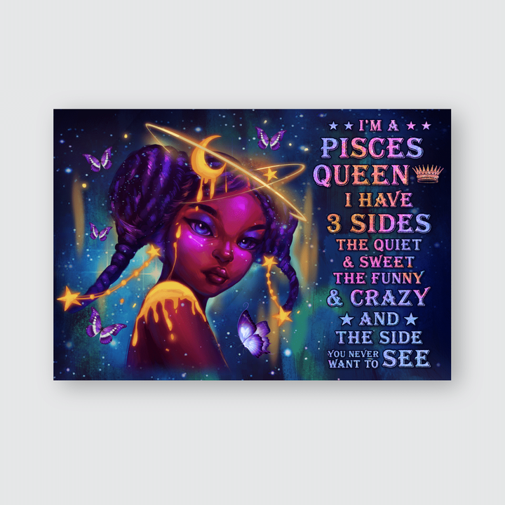Zodiac pisces canvas poster for pisces zodiac for pisces women's birtday canvas poster for pisces girl gift for pisces queen