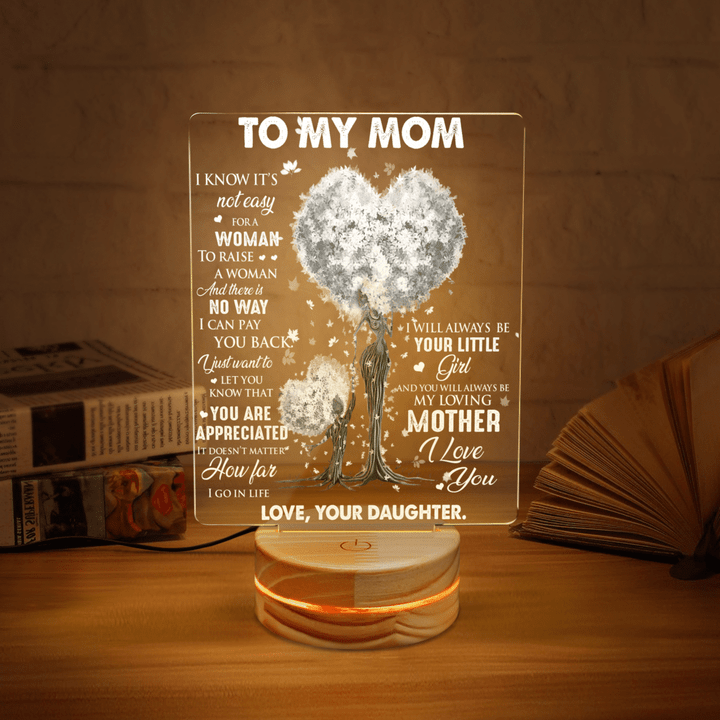 Mother's day Led lamp tree gifts for mom daughter to my mom led lamp gift from daughter for mother led lamp