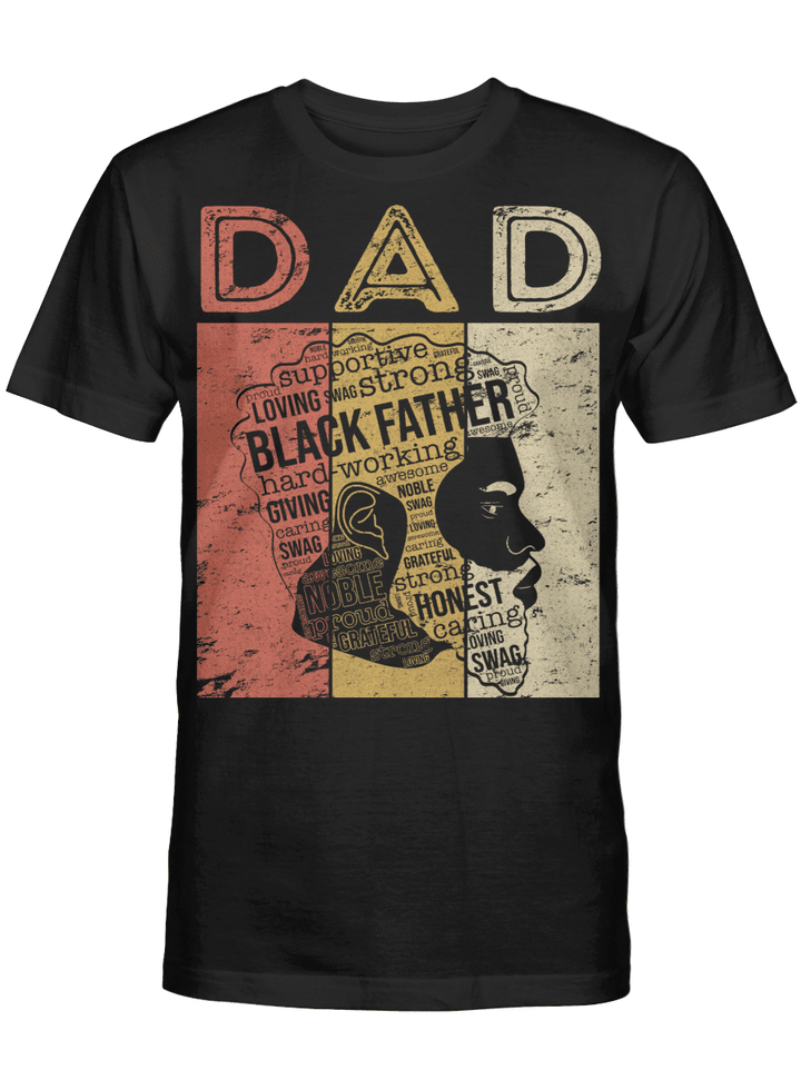 father's day Black father vintage shirt for black father