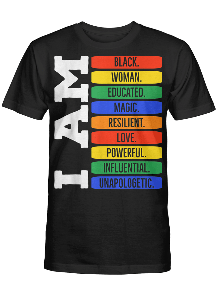 Shirt for black women shirt i am black woman educated magic