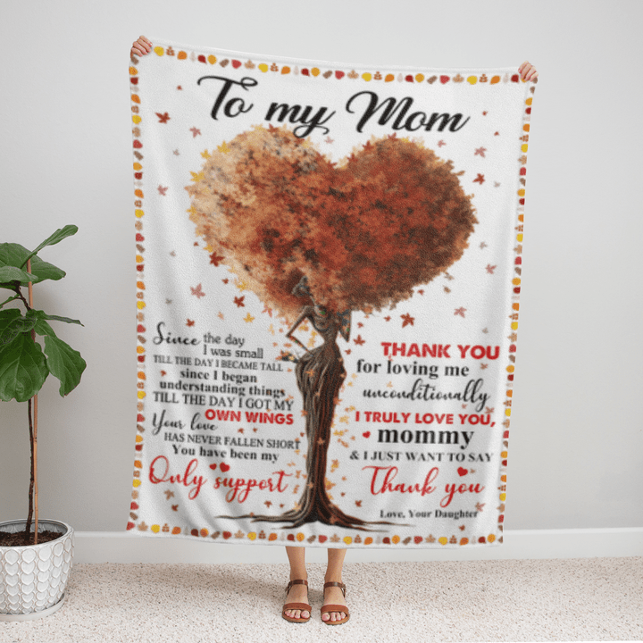Mother's day Blanket for mom from daughter to mom blanket from daughter to black mom