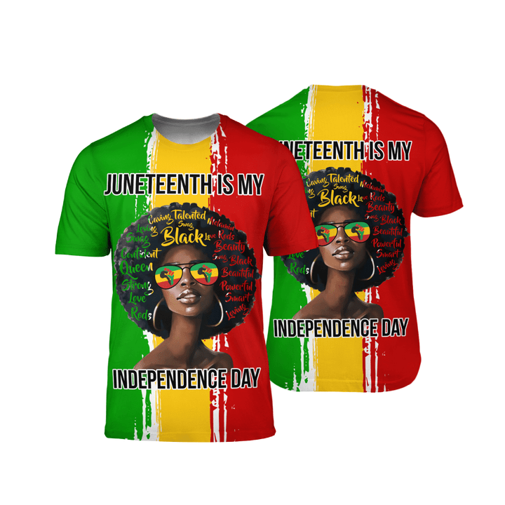 juneteenth is my independence day all over print shirt 3d hoodie