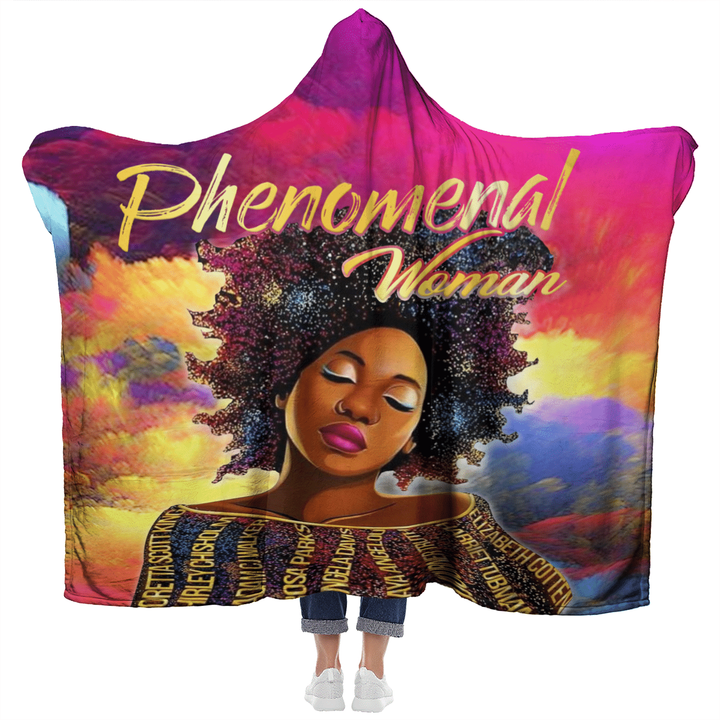 Black women hooded blanket for black girl hooded blanket black history phenomenal woman