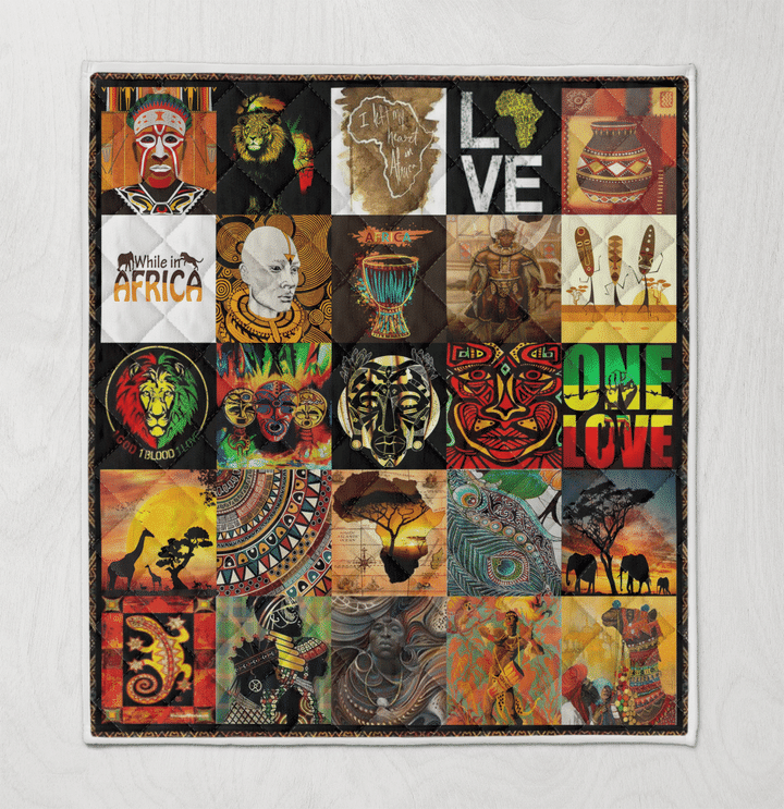 Quilt for black man left my heart in a africa quilt for black king