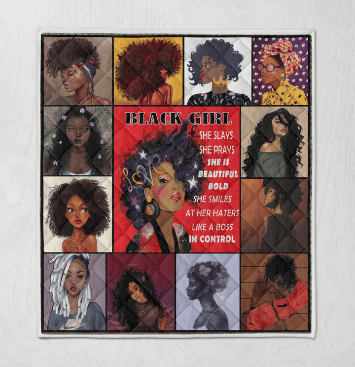 Quilt for black girl art quilt for beautiful black women quilt for black queen