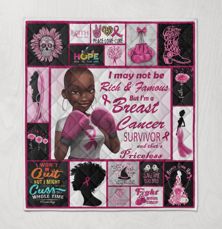 Quilt for black girl breast cancer quilt