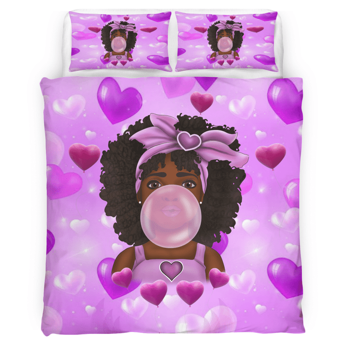African american bedding set all over print black kids melanin poppin bubble baby bedding set