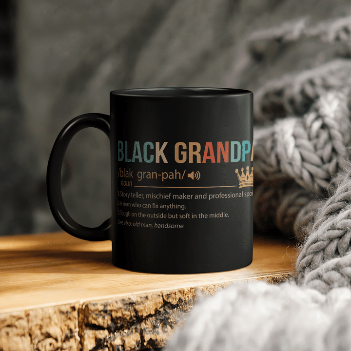 Mug for grandpa black grandpa definition mug