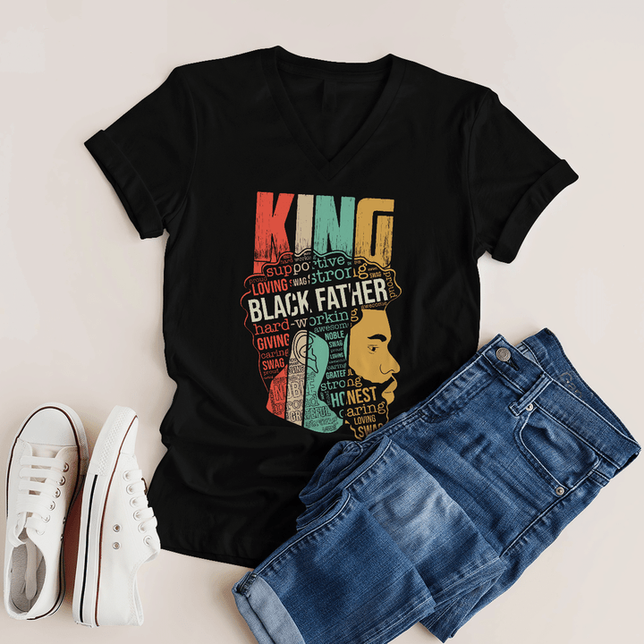 father's day Shirt for black father black king shirt for father's day