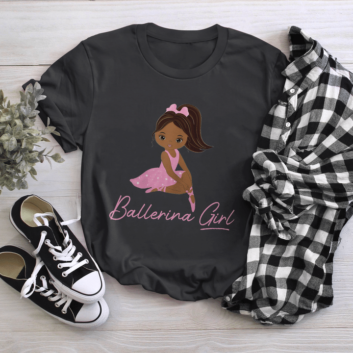 Ballenrina girl shirt for black little girl shirt for girl ballet