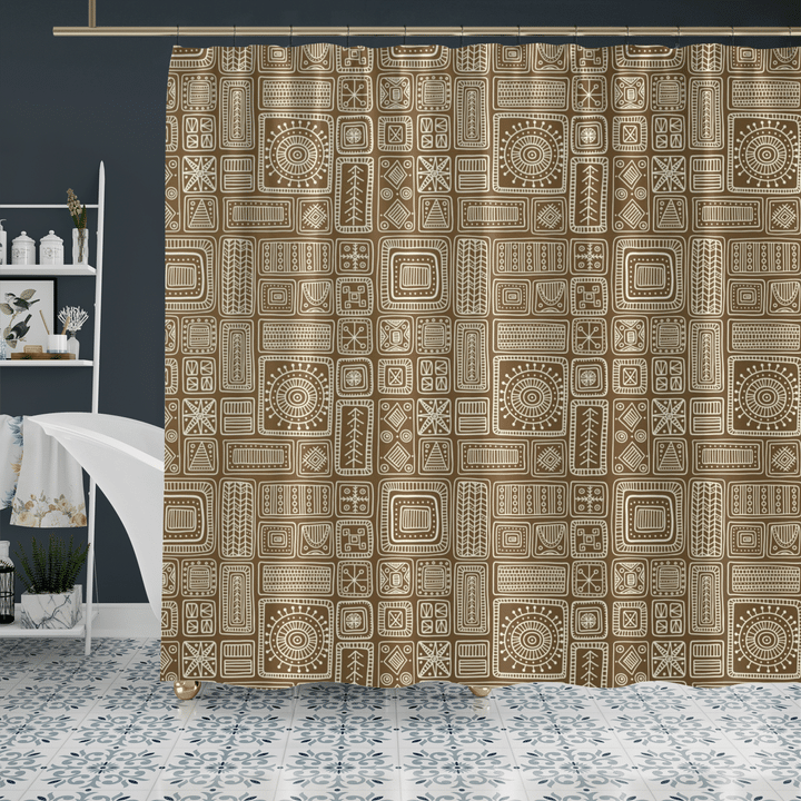 African american gifts african pattern shower curtain