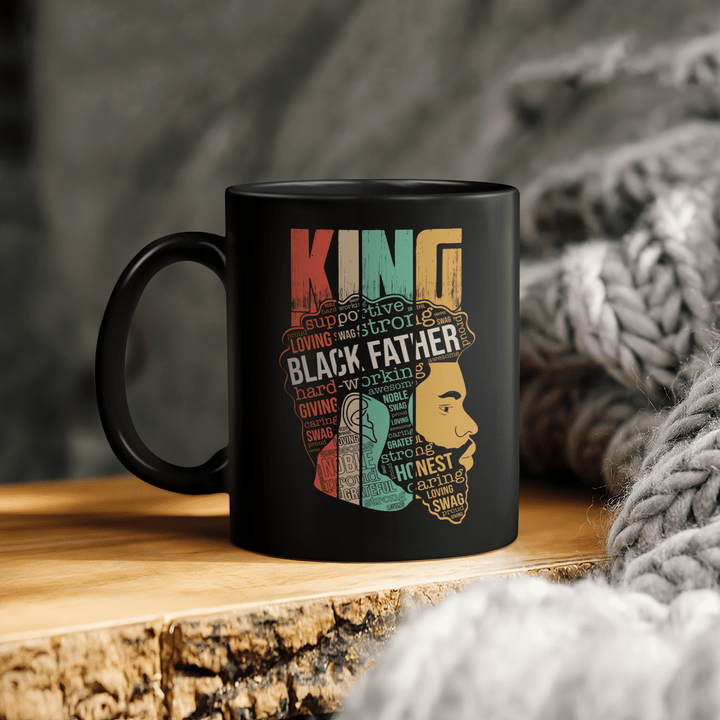father's day Mug for father for father black king gifts i am black father mug
