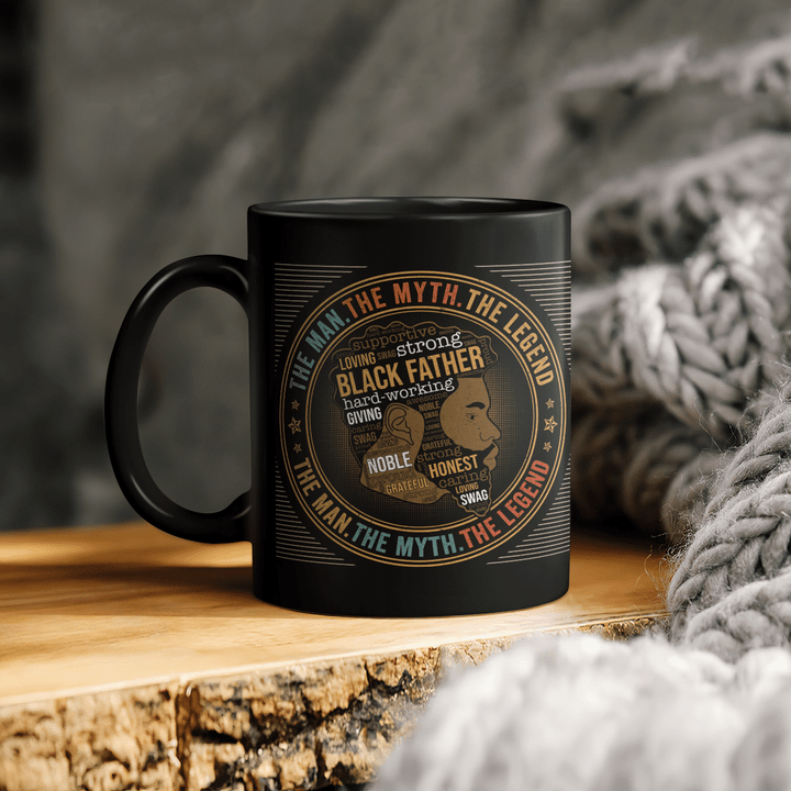 father's day Mug for father black father gifts dope black dad the man the myth the legend mug