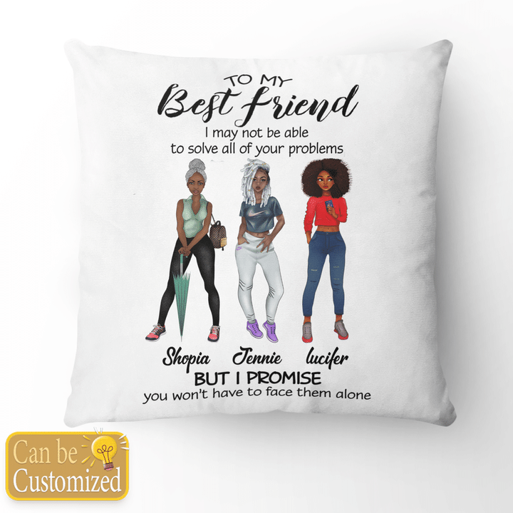 Personalized pillow for best friend gift to best friend pillow to best friends gift for black friends pillow for 2 girls