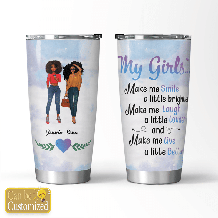 Personalized tumbler to my bestie tumbler for best friend gift for best friend tumbler to best friends (2 Girls)