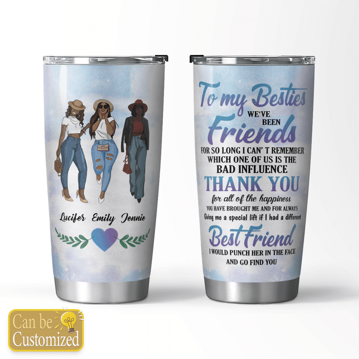 Personalized tumbler to my bestie tumbler for best friend gift for best friend tumbler to best friends (3 Girls)